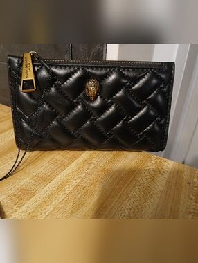 Kurt Geiger NWT Black Quilted Snap Wallet